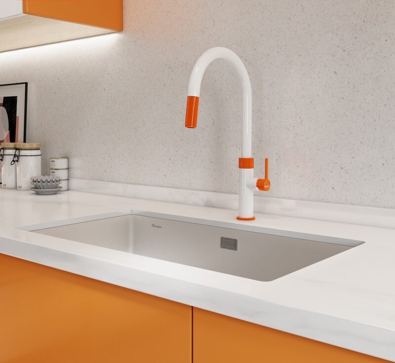 VÒI RỬA DÂY RÚT KONOX LASI ORANGE