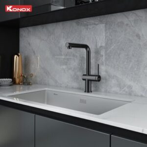 VÒI RỬA DÂY RÚT KONOX SREAM SMART GUN METAL - Voi rua bat day rut Stream Smart Gun Meta 3 500x500 1