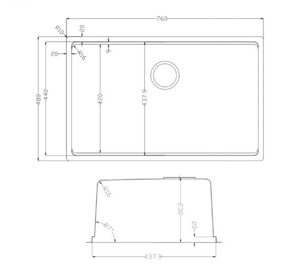 THÔNG SỐ KỸ THUẬT CỦA CHẬU RỬA BÁT KONOX PHONG CÁCH NHẬT BỀ MẶT MỊN TARI 7648SM