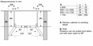 TỦ LẠNH SIDE BY SIDE BOSCH KMC85LEEA SERI 4 550L - 22897870 MD85 Cross Door Bosch Niche Installation en MT