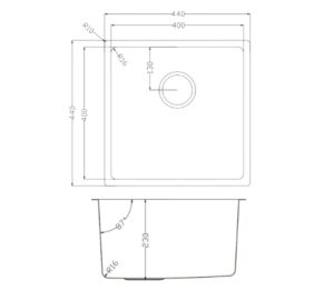 CHẬU RỬA BÁT KONOX BỀ MẶT MỊN TARI 400SM - Tari 400SM e1775634894292