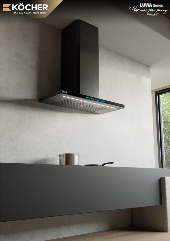 MÁY HÚT MÙI KOCHER LUVIA BLACK MATTE 70CM