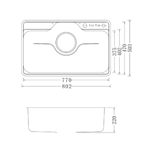 CHẬU RỬA BÁT 1 HỐ NOBINOX LIKEN NL725D - 725D gpxe4o 1
