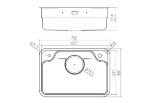 CHẬU RỬA BÁT 1 HỐ NOBINOX ARVO B370 - ban ve arvo b370 imijfqda