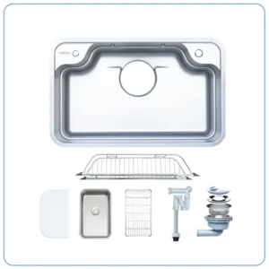 CHẬU RỬA BÁT 1 HỐ NOBINOX ARVO B085 VÂN SIÊU MỊN