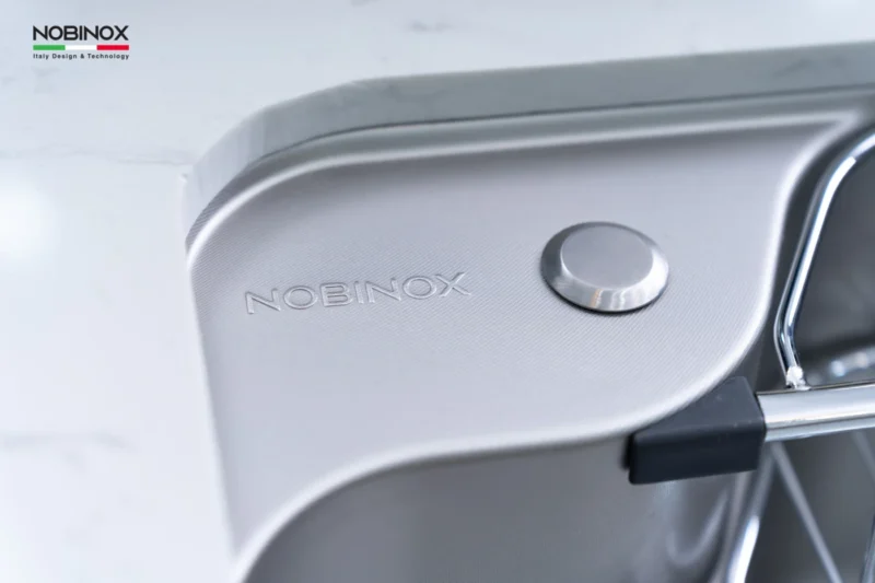 BỀ MẶT CHẬU RỬA BÁT 1 HỐ NOBINOX ARVO B180 VÂN SIÊU MỊN