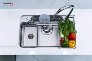 CHẬU RỬA BÁT 1 HỐ NOBINOX ARVO B085 VÂN SIÊU MỊN - chau rua bat 1 ho nobinox arvo b085 9 nv5rgvsz