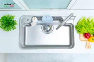 CHẬU RỬA BÁT 1 HỐ NOBINOX ARVO B275 VÂN SIÊU MỊN - chau rua bat 1 ho nobinox arvo b180 6 fghiw1wk