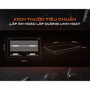 BẾP ĐÔI 2 TỪ JUNGER JG CEJ-222-INVERTER - kich thuoc bep tu junger cej 222 inverter